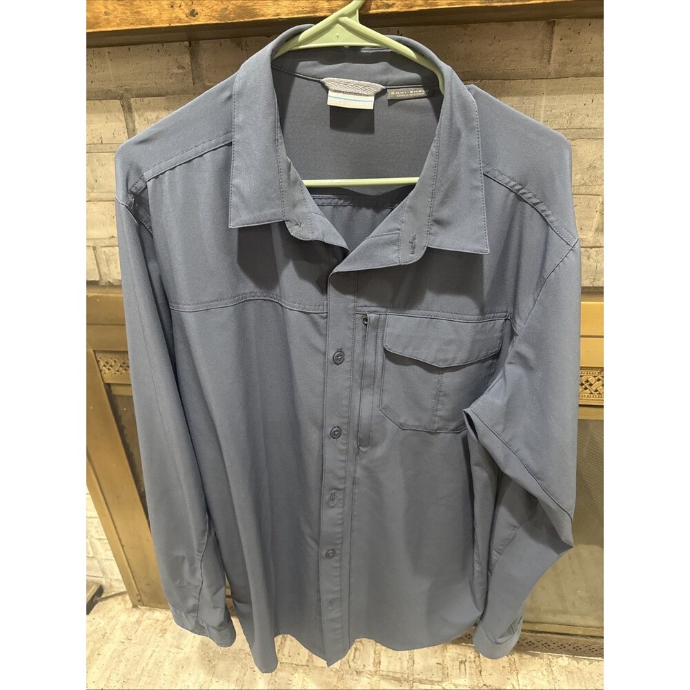 Men’s Long Sleeve Columbia Polo Size L Omni Shield